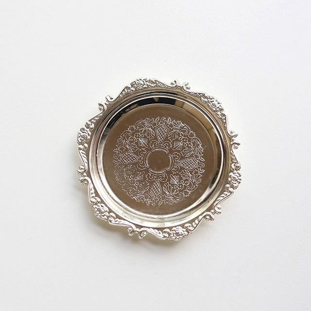 Retro Gloss Metal Jewelry Tray
