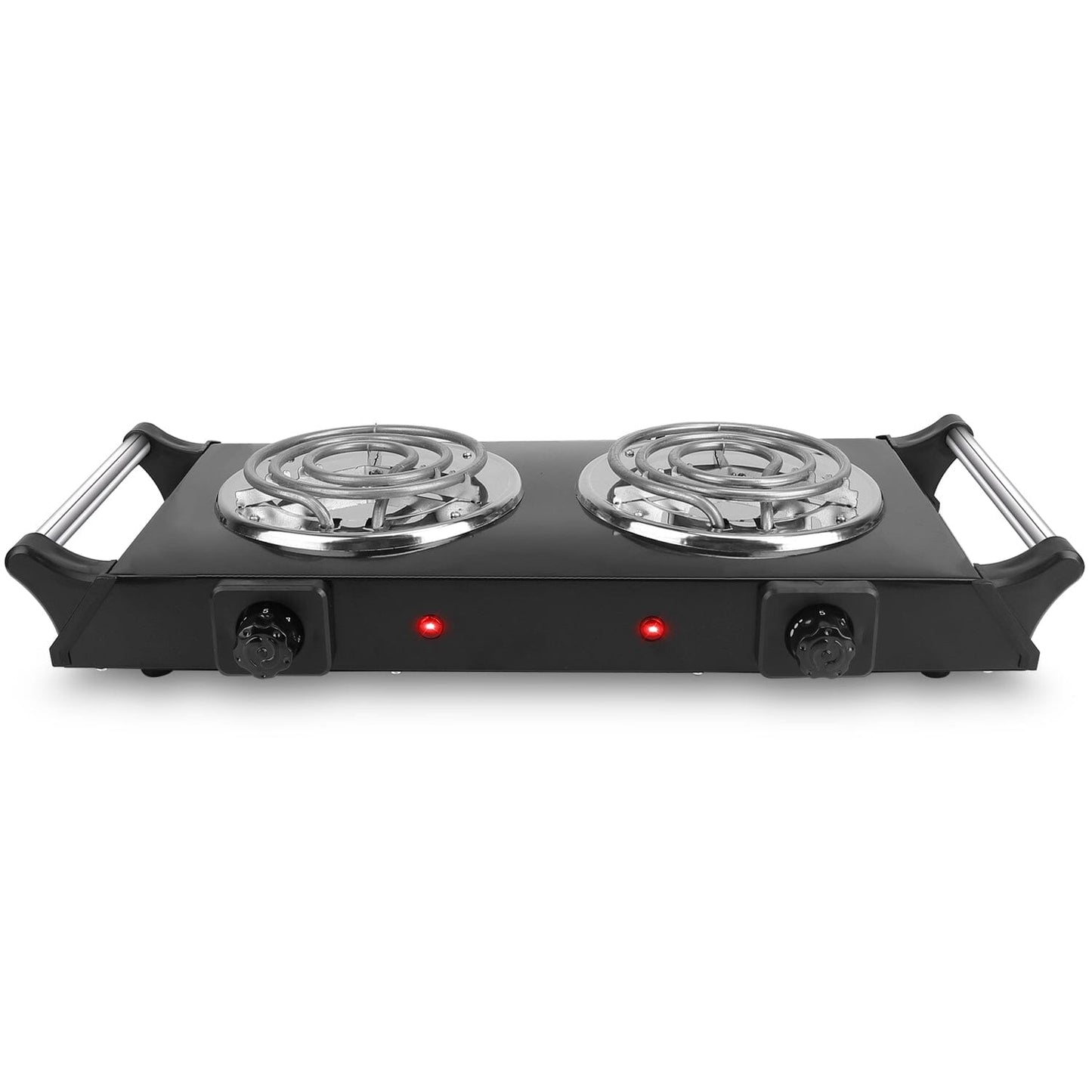1000W Electric Burner Portable Coil Heating Hot Plate Stove Countertop Black Double __stock:50 Kitchen & Dining refund_fee:1200 Warranty