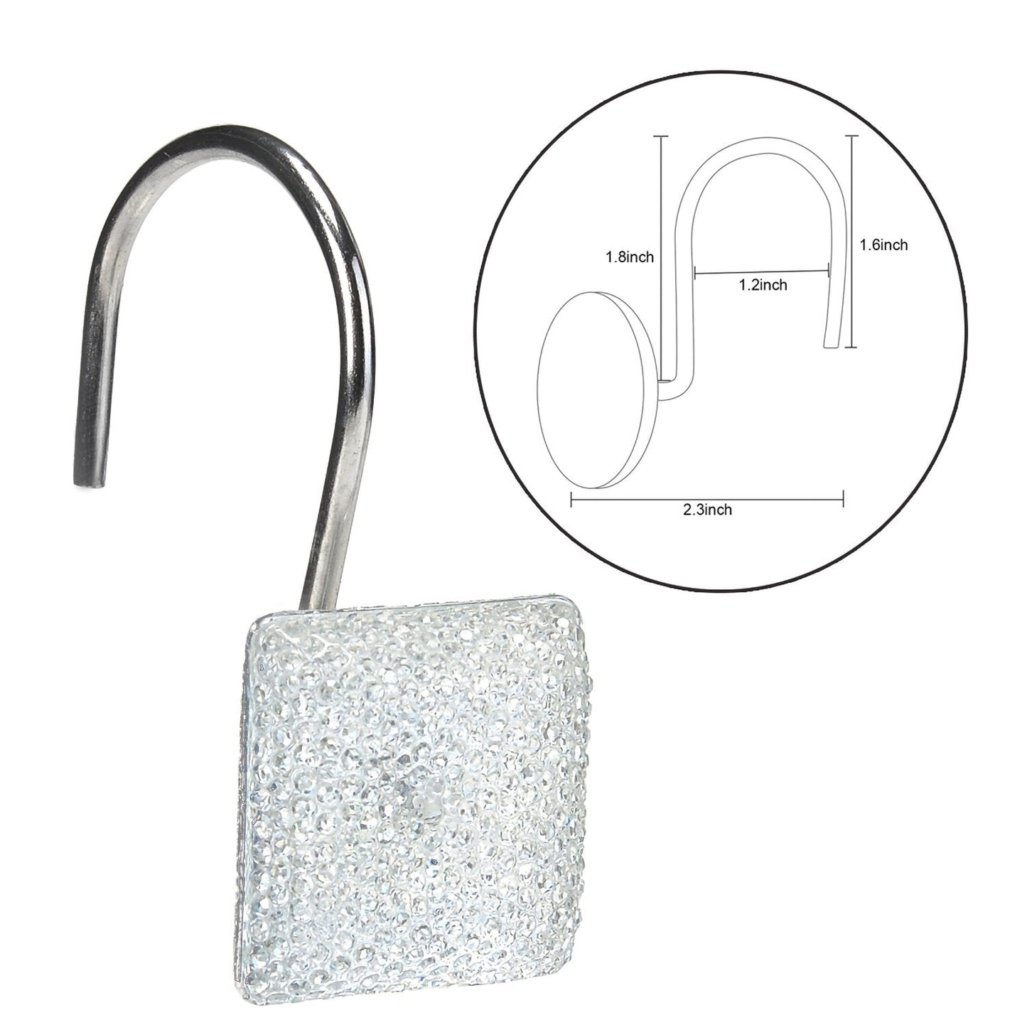 12-Piece: Decorative Shower Curtain Hooks Bathroom Bath refund_fee:800