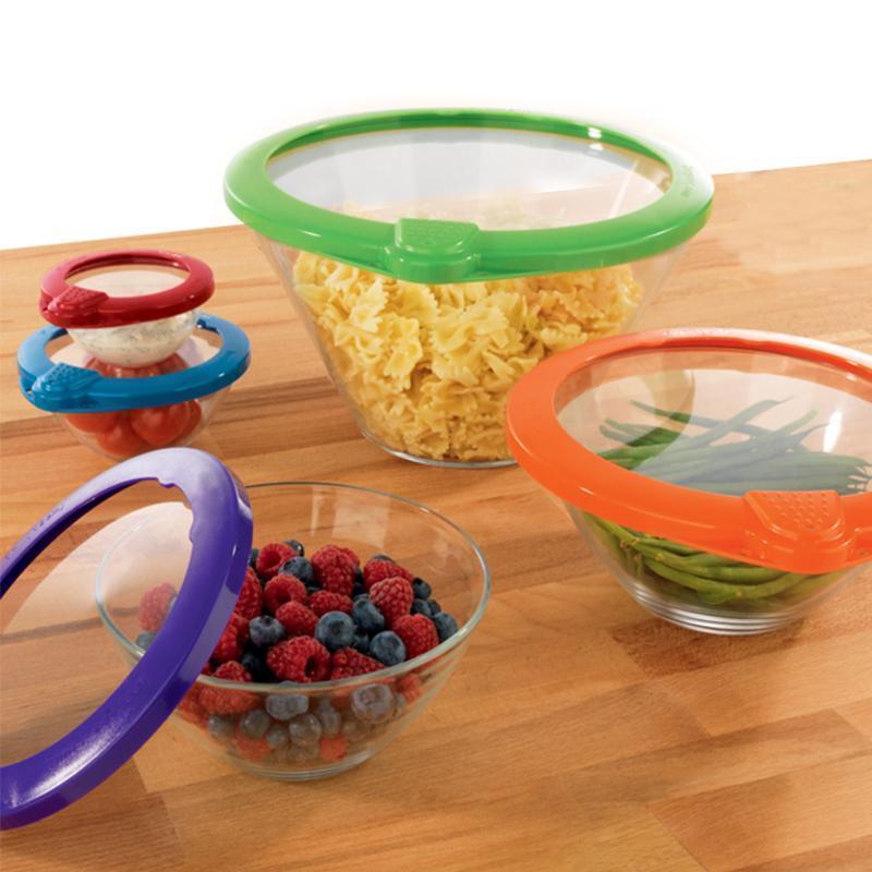 Reusable Fresh-keeping Silicone Lids - 5 pieces chromatic kitchen Kitchen & Dining