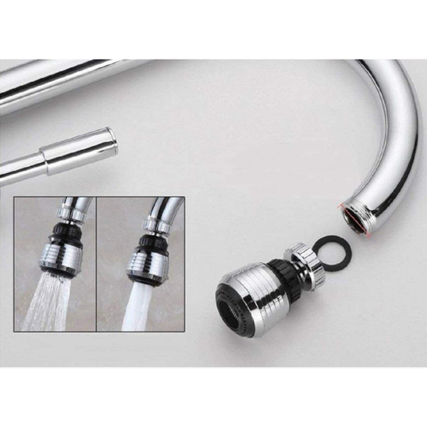 2-Pack: 360 Degree Swivel Faucet Aerator Deluxe Water Saving Faucet Sprayer __stock:200 Home Improvement refund_fee:800