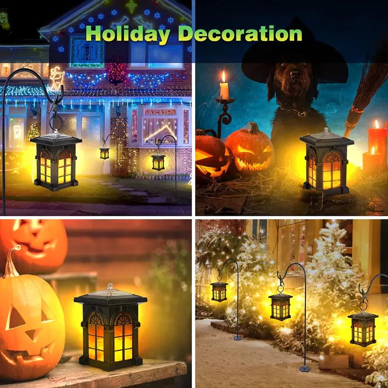 2-Pack: IP65 Waterproof Solar Outdoor Lights With Flickering Flame __stock:200 Holiday Decor & Apparel refund_fee:1200