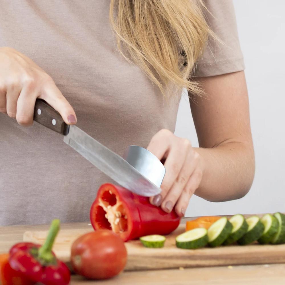 2-Pack: Stainless Steel Finger Protector For Cutting, Chopping and Dicing Kitchen & Dining refund_fee:800