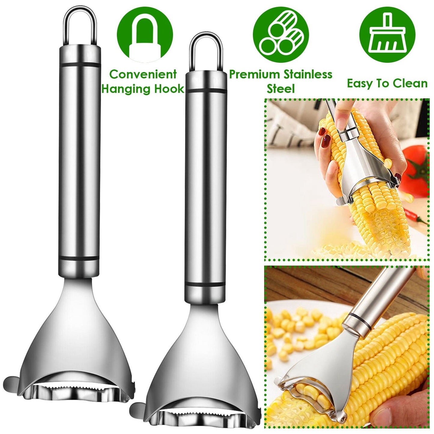 2-Piece: Stainless Steel Corn Cob Peelers __stock:50 Kitchen & Dining Low stock refund_fee:800