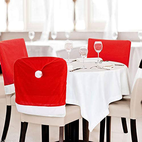 2-Pieces: Red Hat Dining Chair Slipcovers __stock:200 Holiday Decor & Apparel refund_fee:800