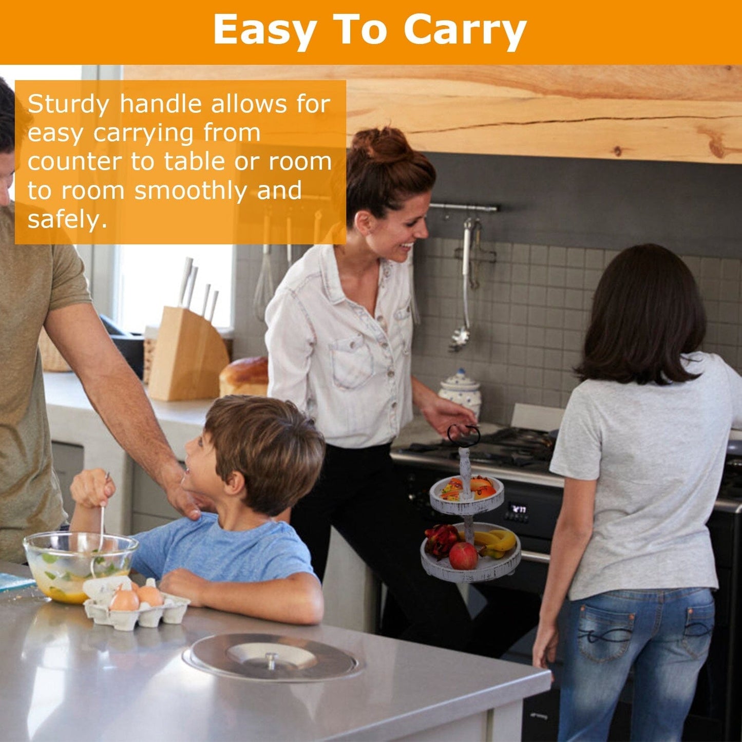 2-Tier Serving Tray Round Farmhouse Kitchen __stock:50 Kitchen & Dining Low stock refund_fee:1200