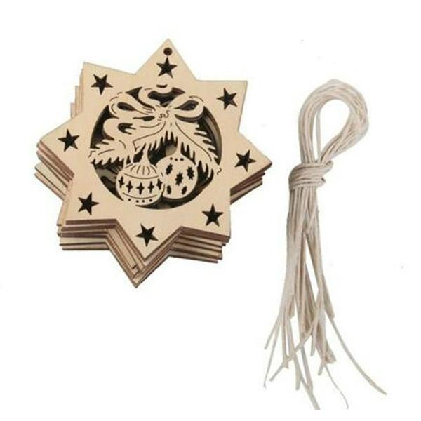 20-Pack: Christmas Day Decoration Pendant Octagon __stock:100 Holiday Decor & Apparel refund_fee:800