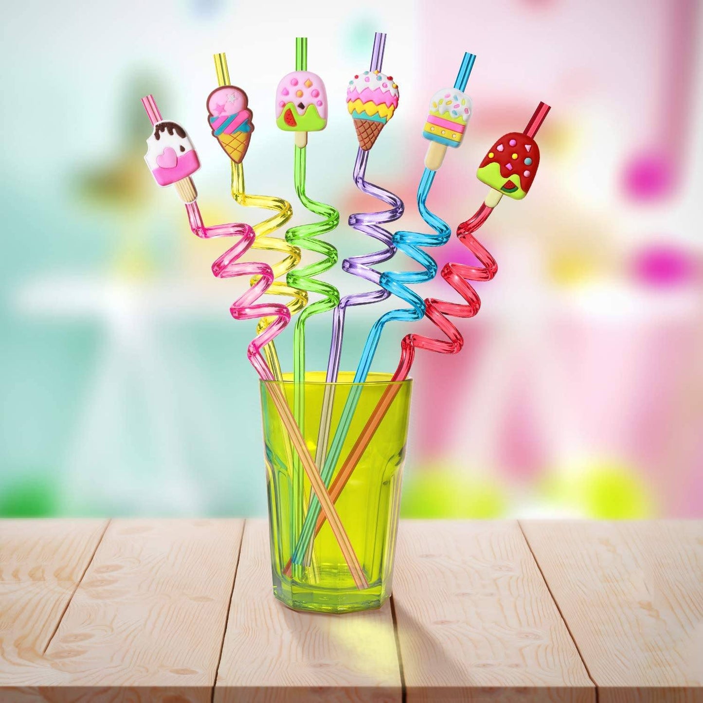 24-Pack: Reusable Ice Cream Straws for Birthday Party Supplies __stock:200 Kitchen & Dining refund_fee:800