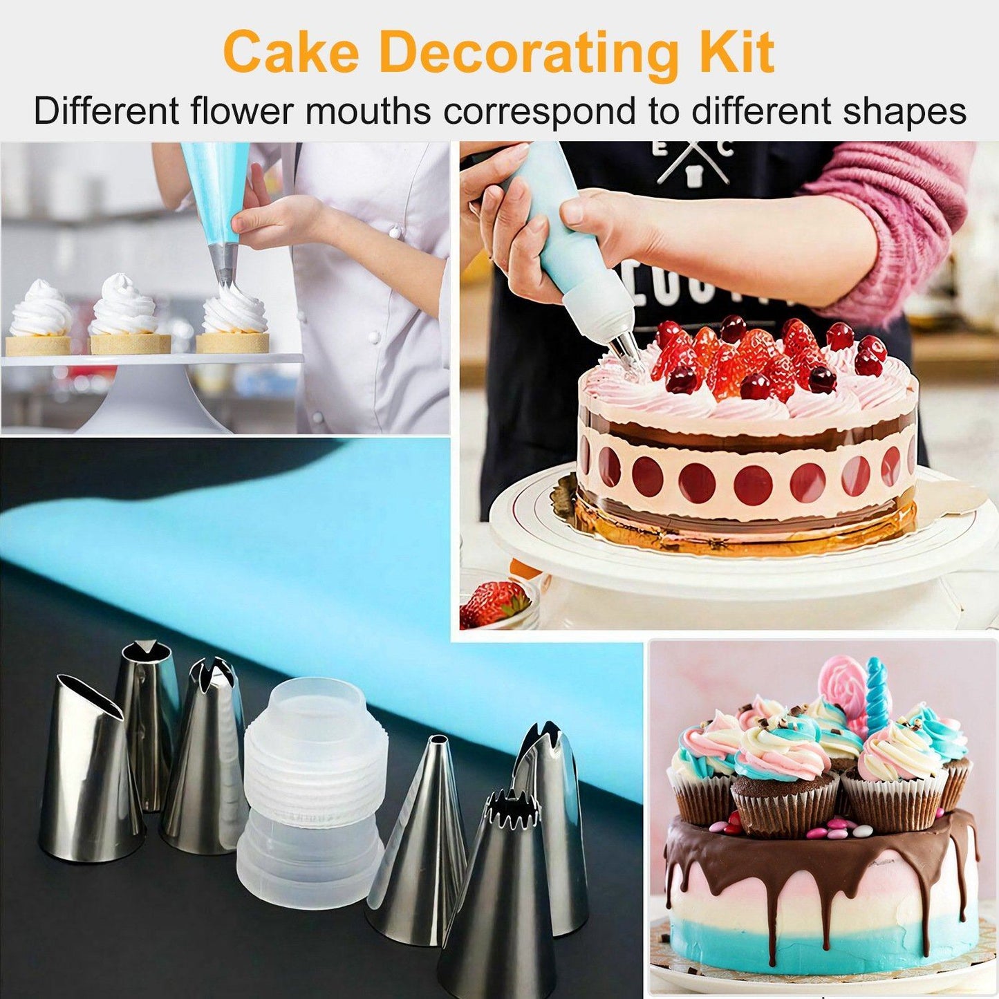 24-Piece: Stainless Steel Cake Decorating Supplies Kit Kitchen & Dining refund_fee:800