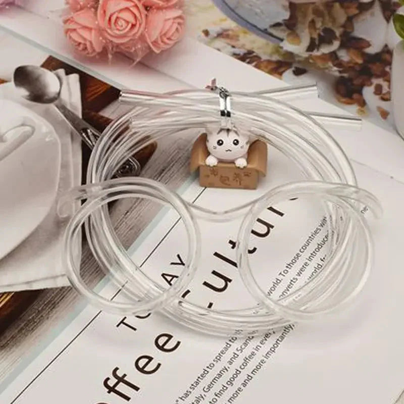 3-Pack: Creative Fun Glasses Straw Crazy Funny Art Straw Transparent __stock:200 Holiday Decor & Apparel refund_fee:800