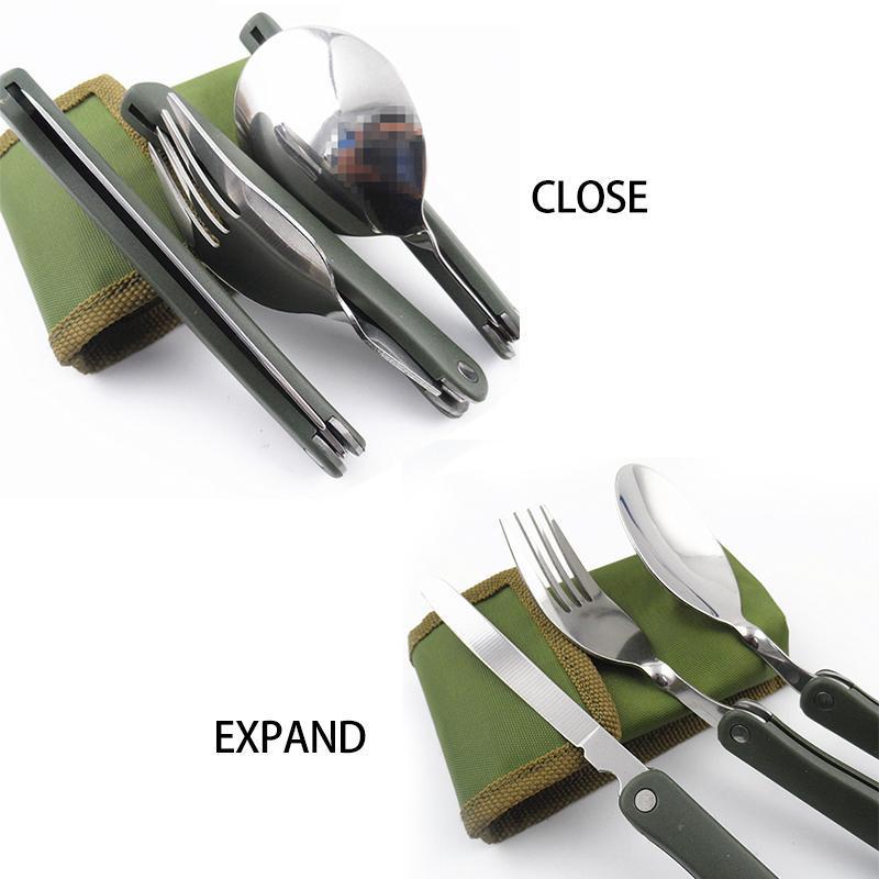 Camping Foldable Cutlery Set kitchen Kitchen & Dining