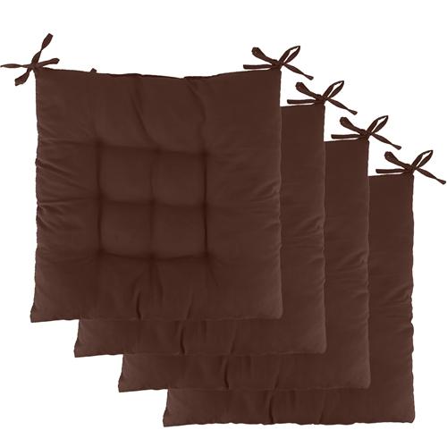 4-Pack: Chair Cushion Pads Pillow Brown __stock:50 Furniture and Décor refund_fee:1200