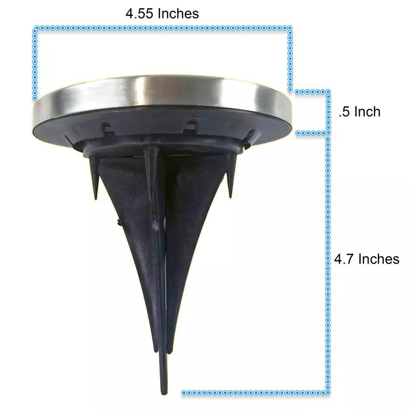 4-Piece: Disk Solar Powered Path Lawn Lights __stock:200 Outdoor Lighting refund_fee:1200 Warranty