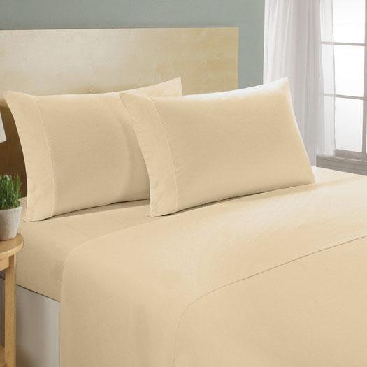 4-Piece Set: Luxury Comfort 300 Thread Count Sheet Taupe __label2:BOGO 30% OFF __stock:250 Bedding refund_fee:1200