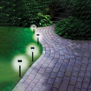 4-Piece: Solar Powered Garden Lights Set __stock:500 Outdoor Lighting refund_fee:1200 Warranty