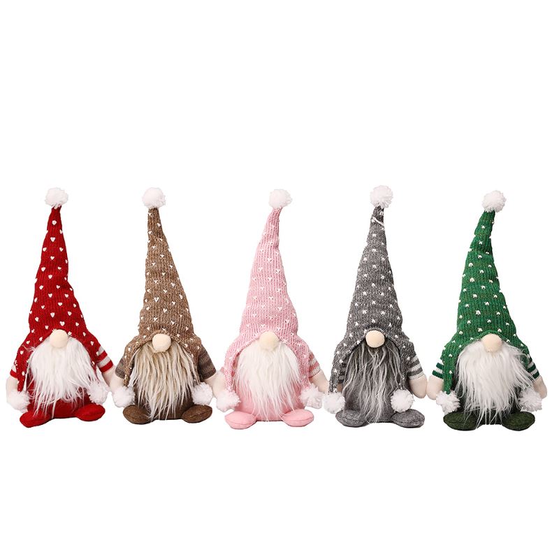 5-Pack: Christmas Gnome Plush Doll __stock:200 Holiday Decor & Apparel refund_fee:1200
