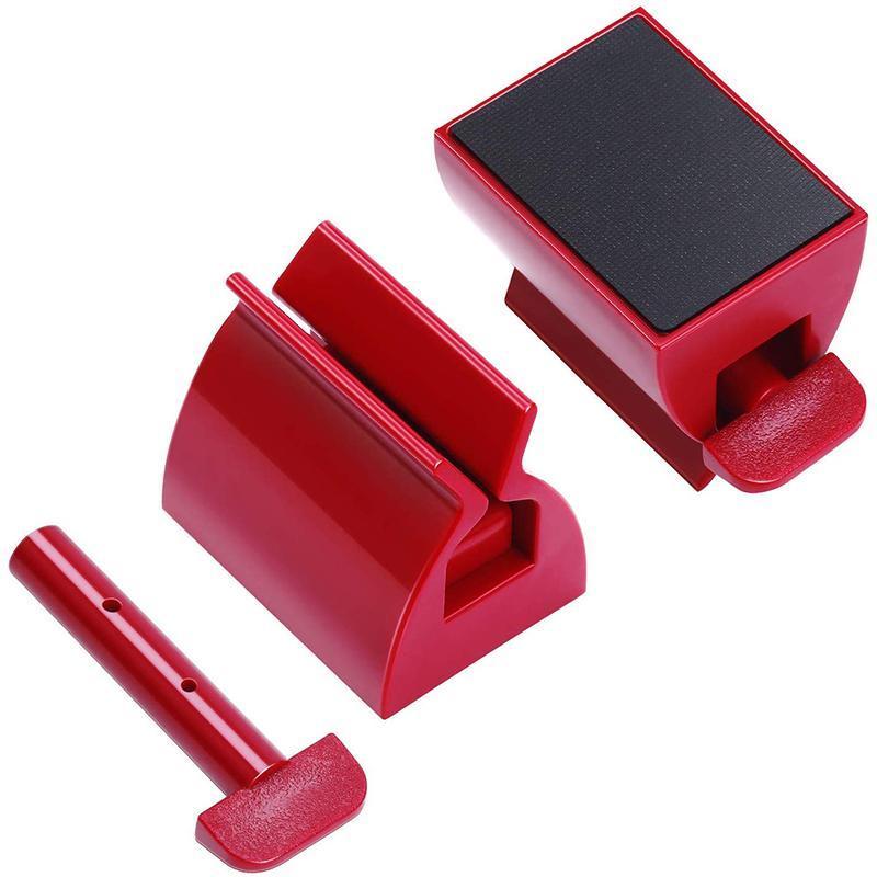 Rolling Tube Toothpaste Squeezer Toothpaste Holder Stand red bathroom