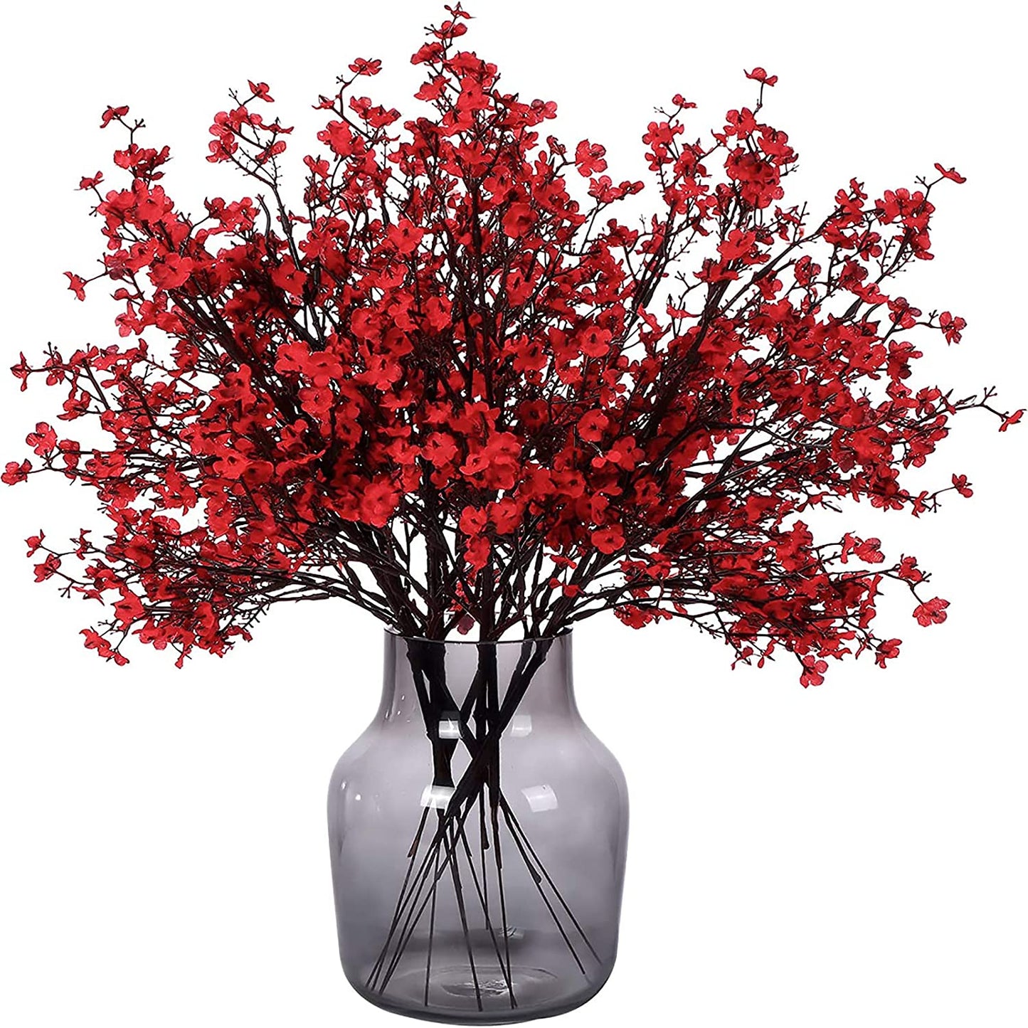 6-Piece: Baby's Breath Artificial Gypsophila Bouquet Red __stock:100 Furniture and Décor refund_fee:800