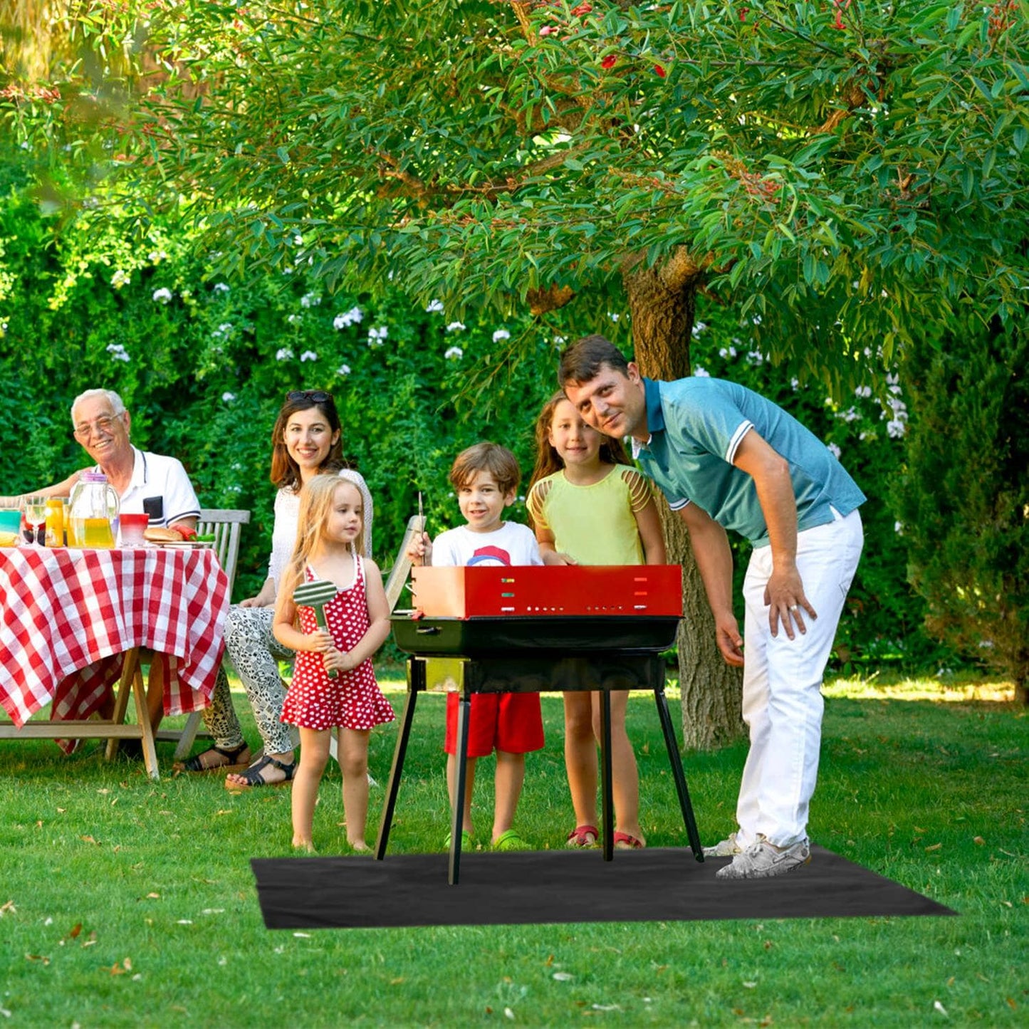60 x 39" Under Grill Mat Folding Oil Absorbent Reusable Water Resistant __stock:50 Kitchen & Dining refund_fee:1200