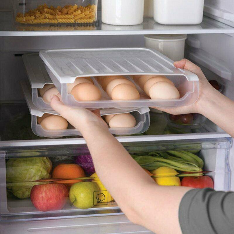 Auto Scrolling Egg Storage Holder Grey kitchen Kitchen & Dining