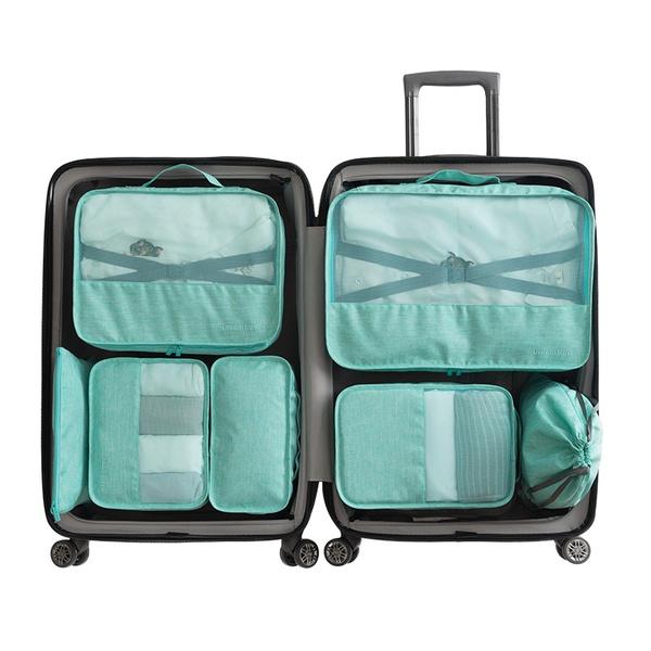 7-Pack: Travel Storage Bag Teal __stock:100 Closet & Storage refund_fee:1200