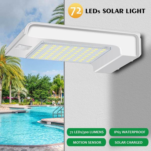 72 LED Solar Motion Sensor Lights Solar Wall Light Outdoor Lighting refund_fee:1200 Warranty