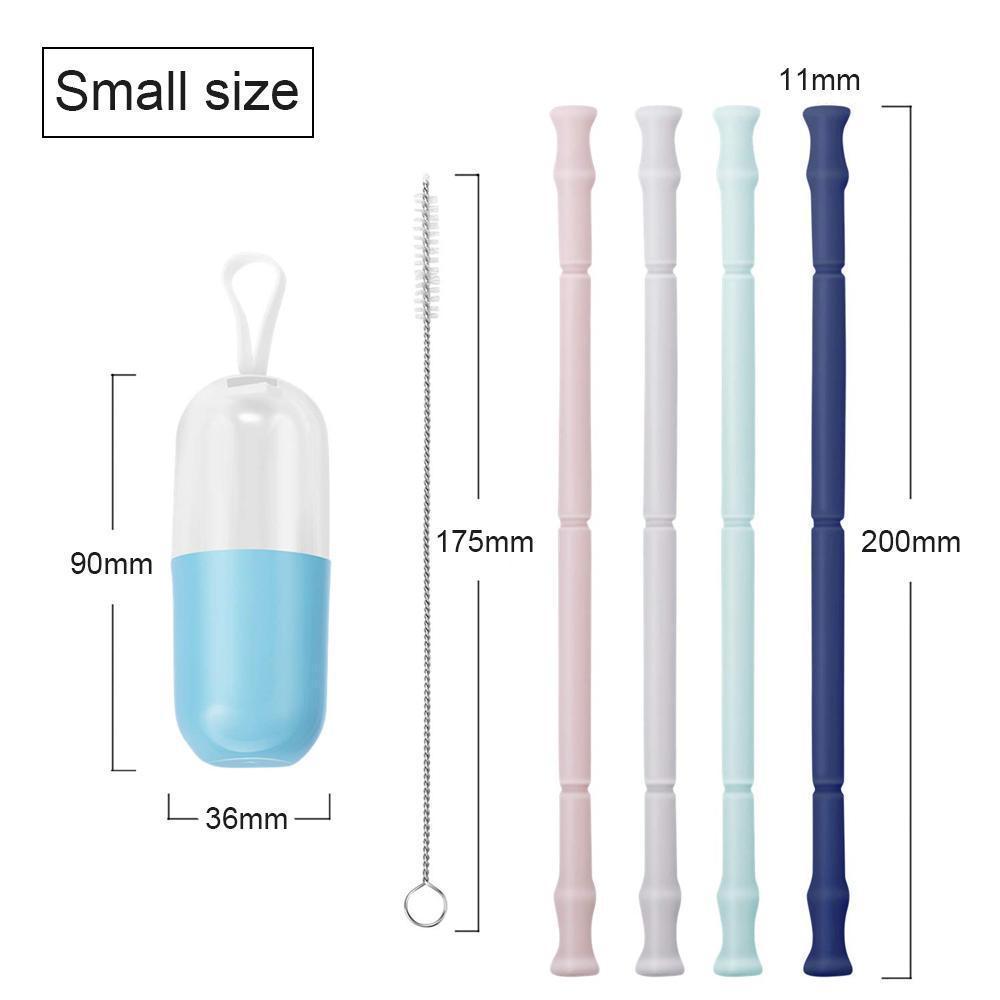 Silicone Straw Drinking Reusable,4PCS kitchen Kitchen & Dining