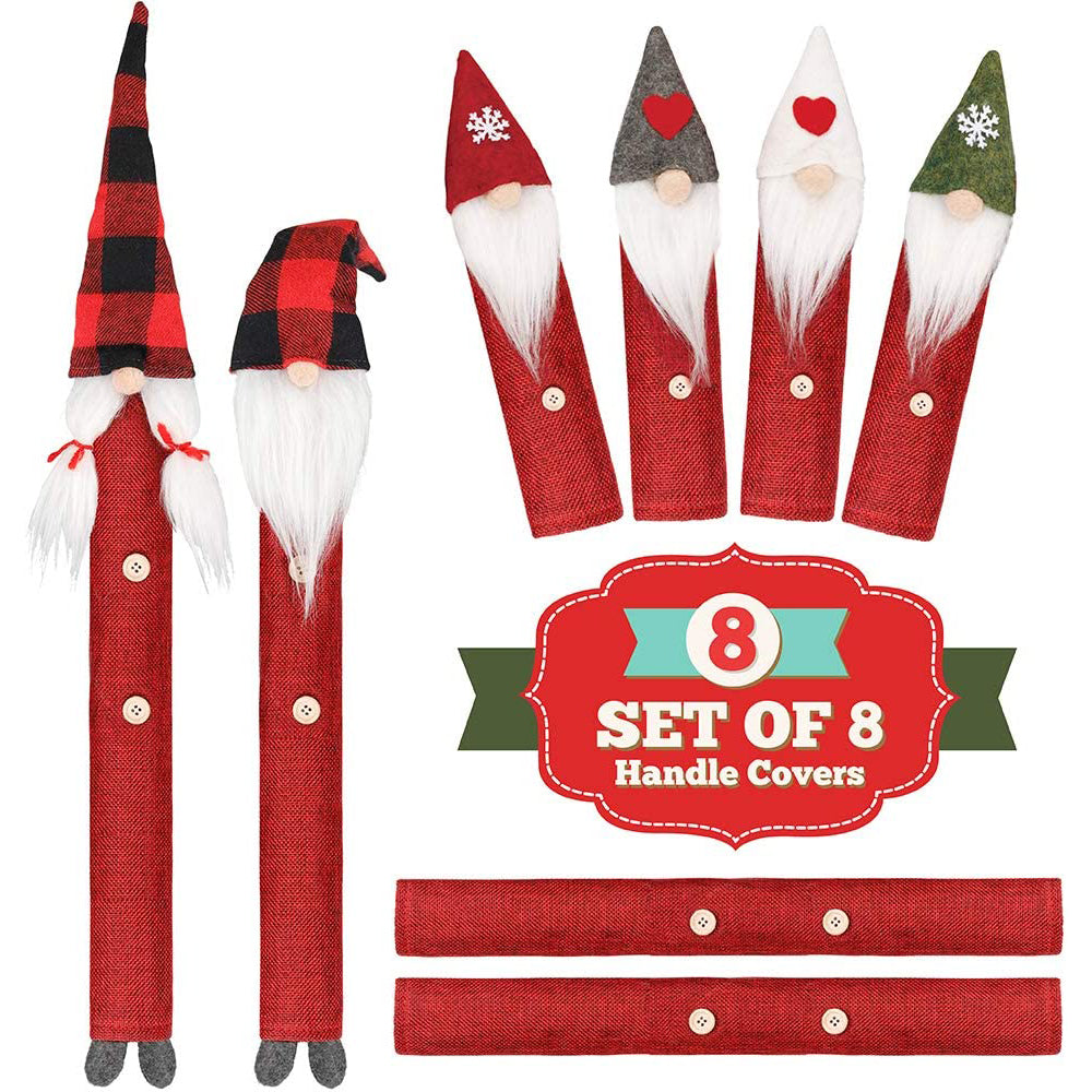 8-Piece: Gnome Christmas Refrigerator Handle Covers Set __stock:200 Holiday Decor & Apparel refund_fee:1200