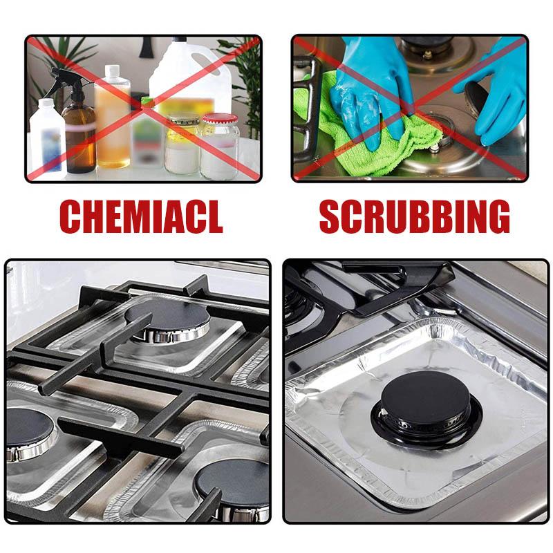 Oil-proof Aluminum Foil for Cooktop (10 PCs) kitchen Kitchen & Dining