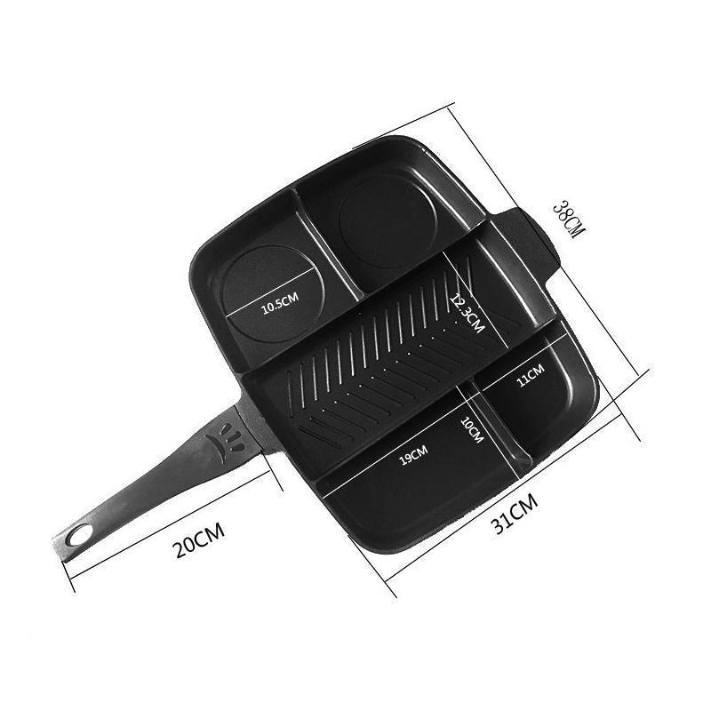 Non-Stick Divided Meal Skillet kitchen Kitchen & Dining