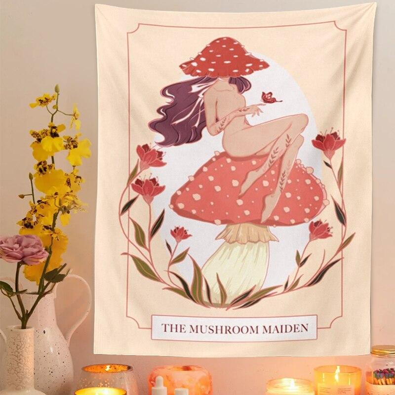 The Mushroom Maiden Tapestry