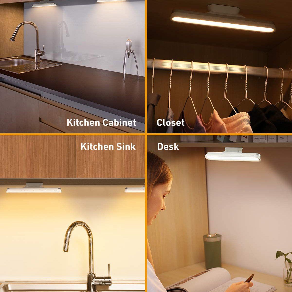 Baseus 42LED Wireless Under Cabinet Light __stock:450 Indoor Lighting refund_fee:1200 Warranty