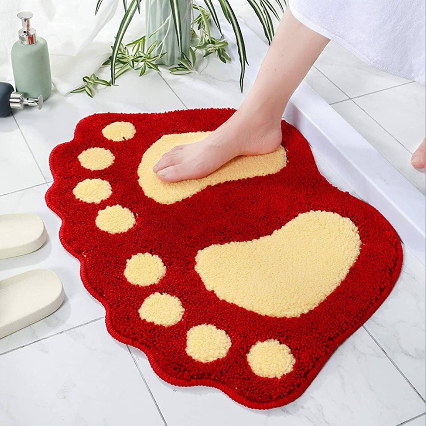 Bathroom Rugs Mats Water Absorbent Non-Slip Mat Used Red __stock:200 Bath refund_fee:800
