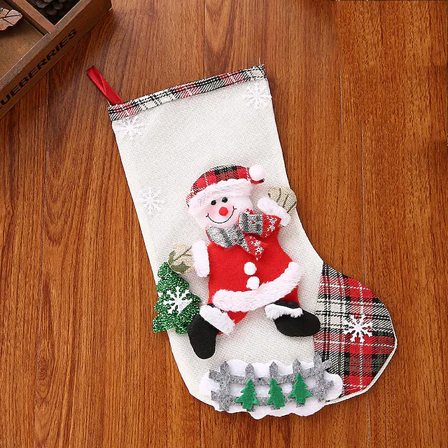 Christmas Stocking Gift Bag Snowman __stock:200 Holiday Decor & Apparel refund_fee:800