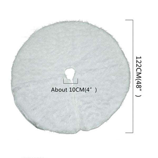 Christmas Tree Skirt Plush Lovely Decorations 120cm __stock:100 Holiday Decor & Apparel refund_fee:800
