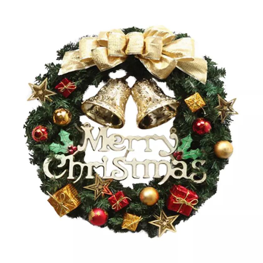 Christmas Xmas Wreath Home Door Wall Ornament Garland Bowknot Party Decoration Type 3 __stock:100 Holiday Decor & Apparel refund_fee:800
