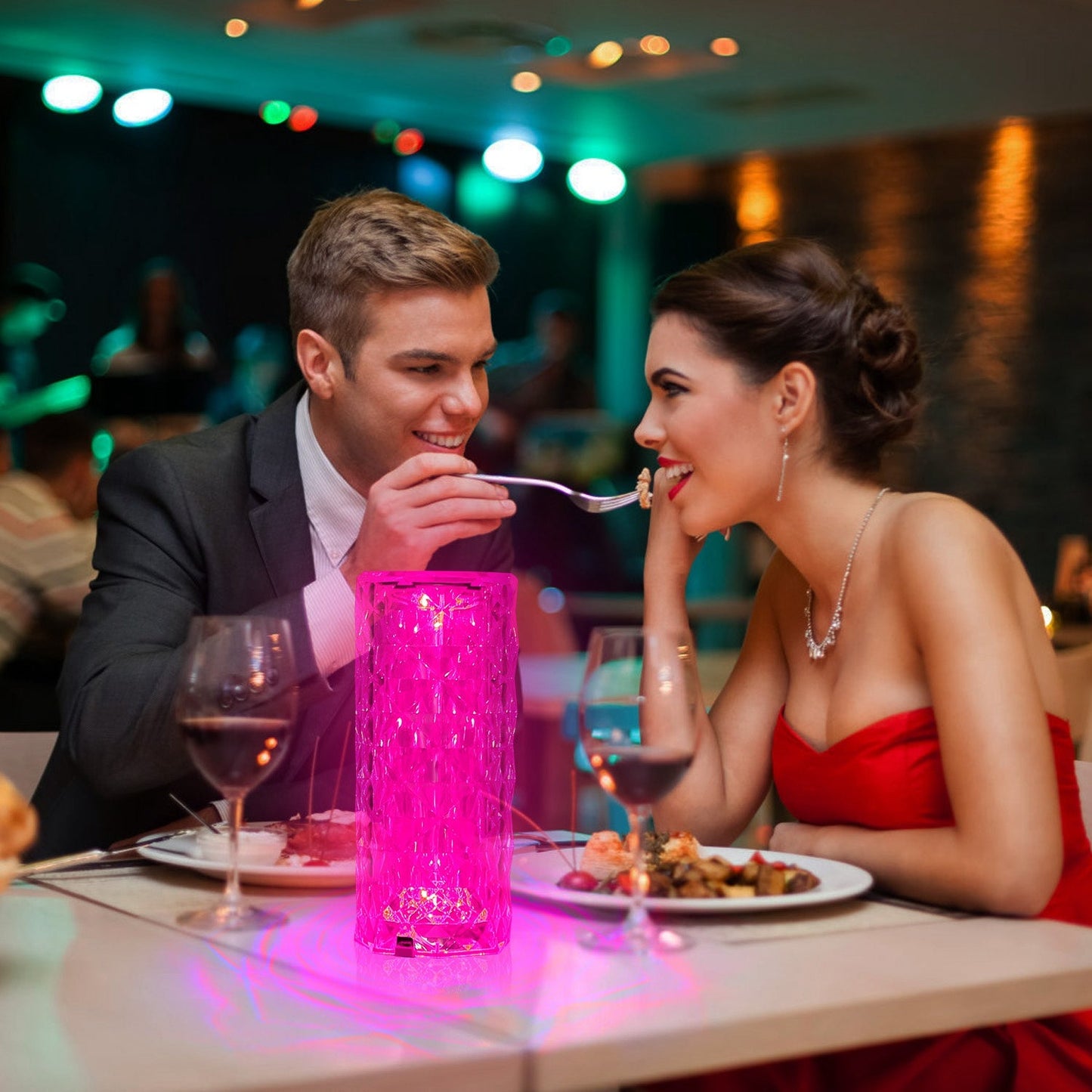 Crystal Diamond Rose Table Lamp __stock:50 Indoor Lighting refund_fee:1200 Warranty