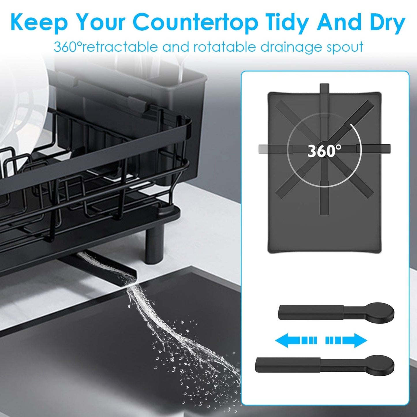 Dish Drying Rack Drain Board Utensil Holder Organizer __stock:100 Kitchen & Dining refund_fee:1200