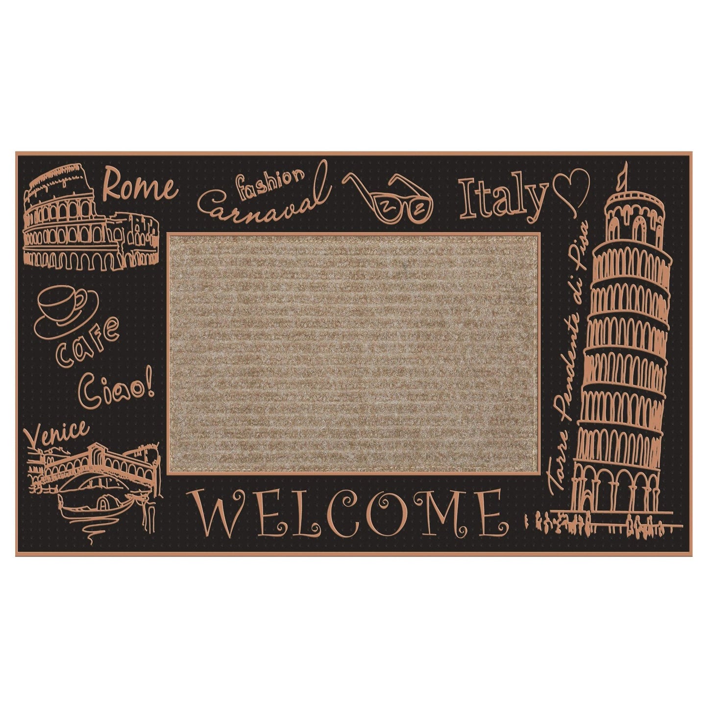 Durable Rubber Indoor Outdoor Door Mats Bronze Italy __stock:150 Garden & Patio refund_fee:1200