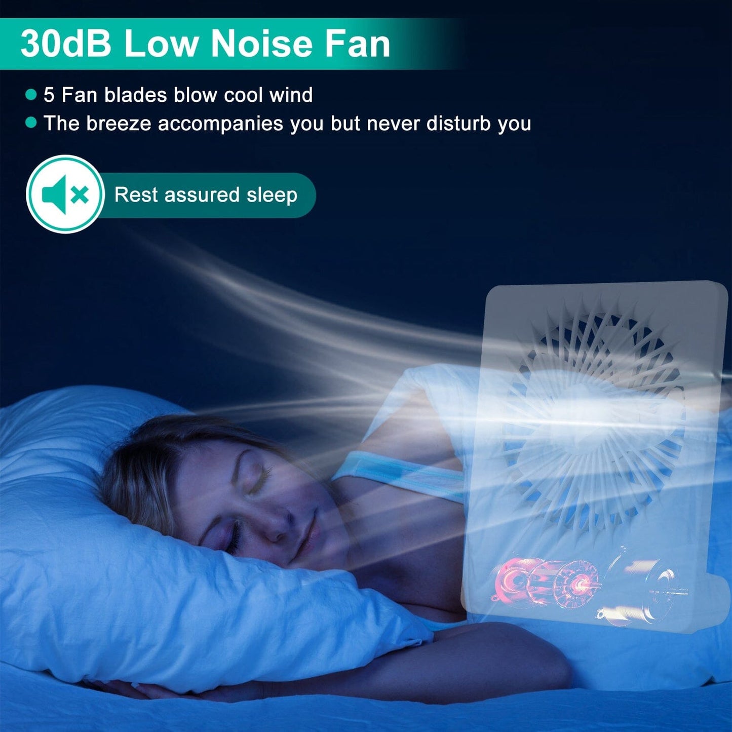 Fan USB Rechargeable Table Portable Desk Cooling Fan __stock:50 Household Appliances refund_fee:1200 Warranty