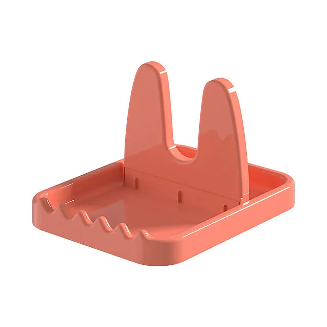Foldable Pot Lid Rack Plastic Spoon Holder Stand Kitchen Supplies Organizer Red __stock:200 Kitchen & Dining refund_fee:800