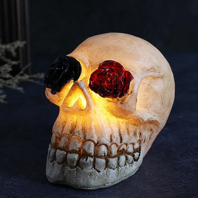 Halloween Resin Skull LED Night Light Decorative Light B __stock:200 Holiday Decor & Apparel refund_fee:800 Warranty