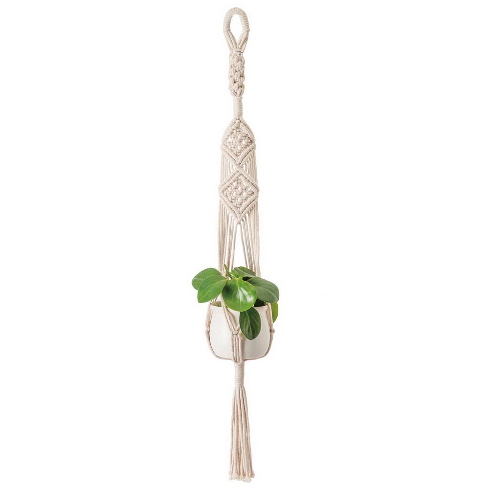 Hand Woven Macrame Tapestry Plant Hanger Holder E __stock:500 Furniture and Décor refund_fee:800