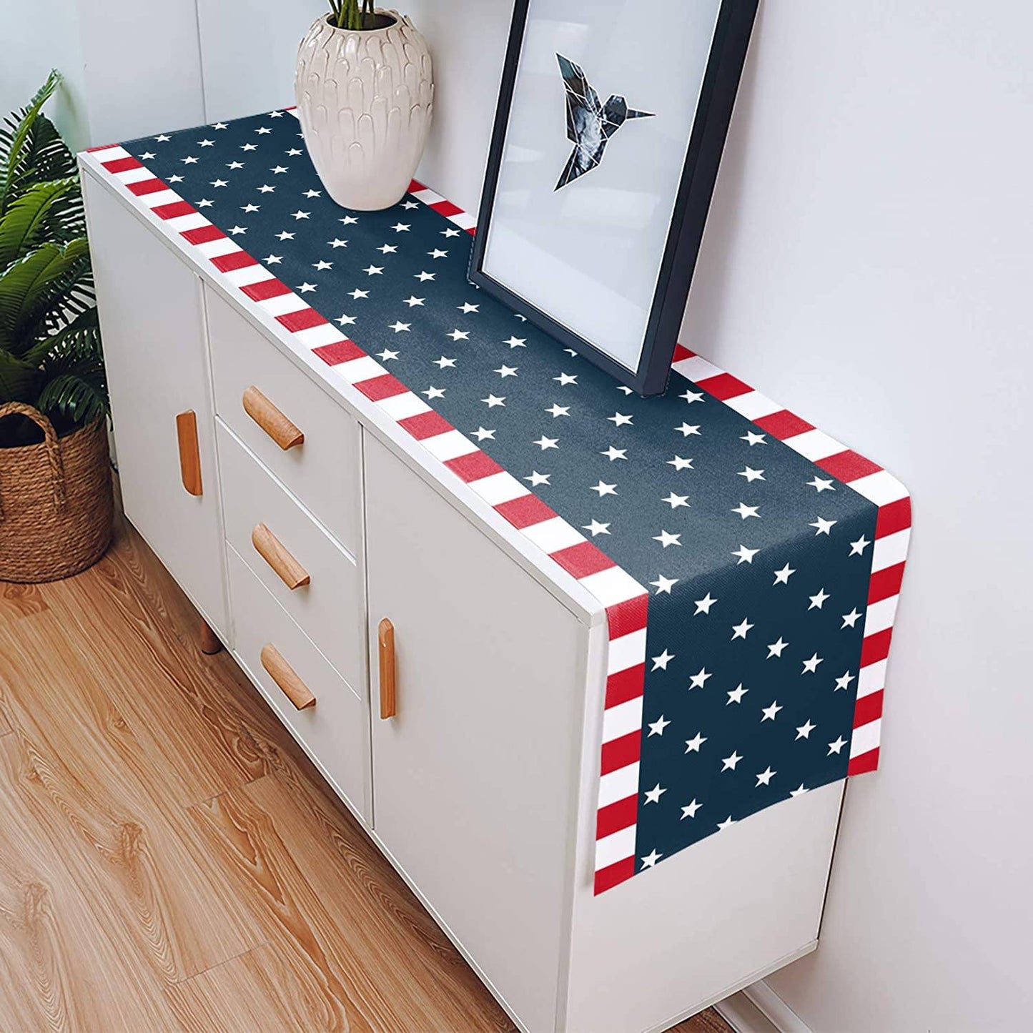 Independence Day 4th of July Table Runner Dresser Scarves __stock:200 Holiday Decor & Apparel refund_fee:800
