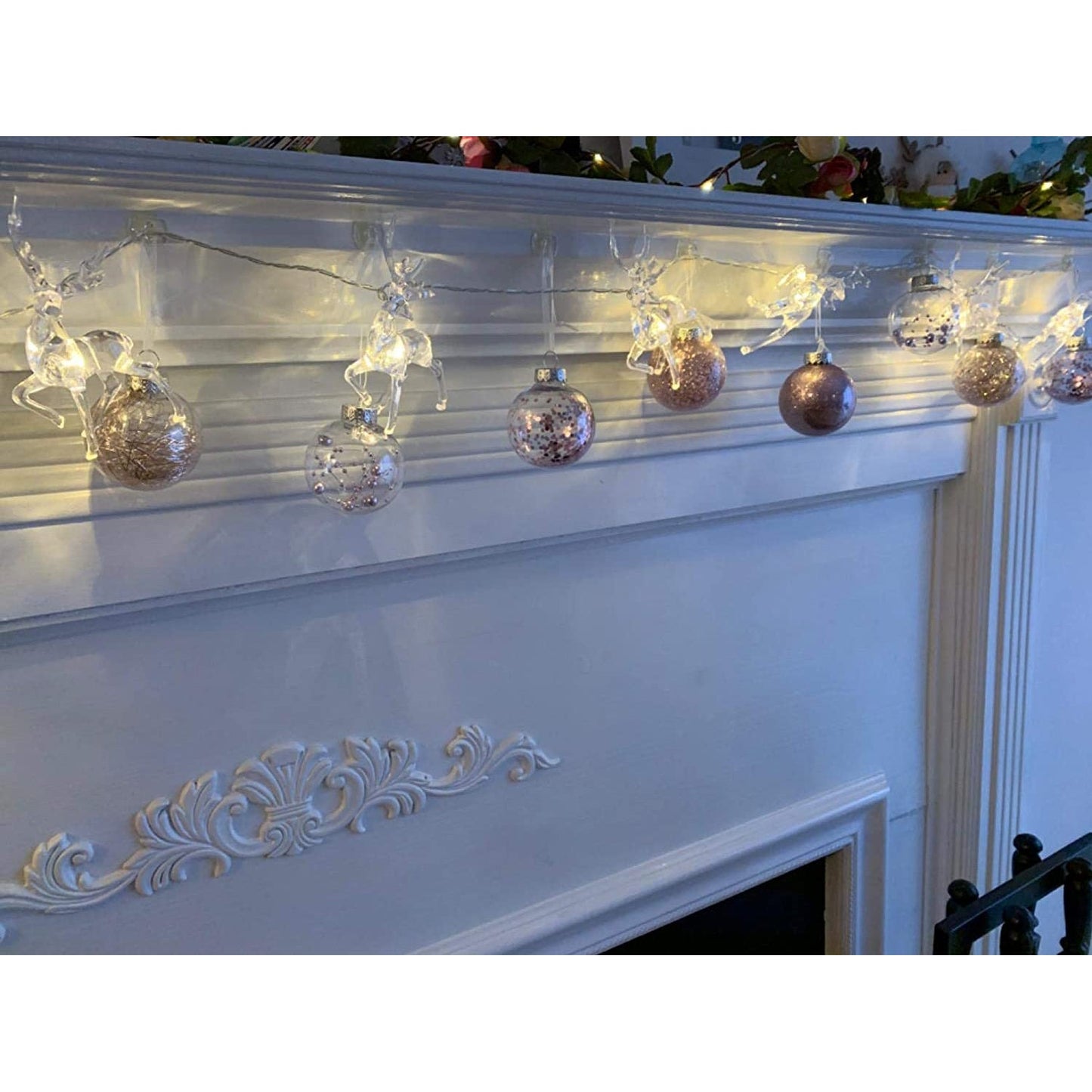 LED Warm White Christmas Lights Reindeer String Lights __stock:200 Holiday Decor & Apparel refund_fee:1200 Warranty