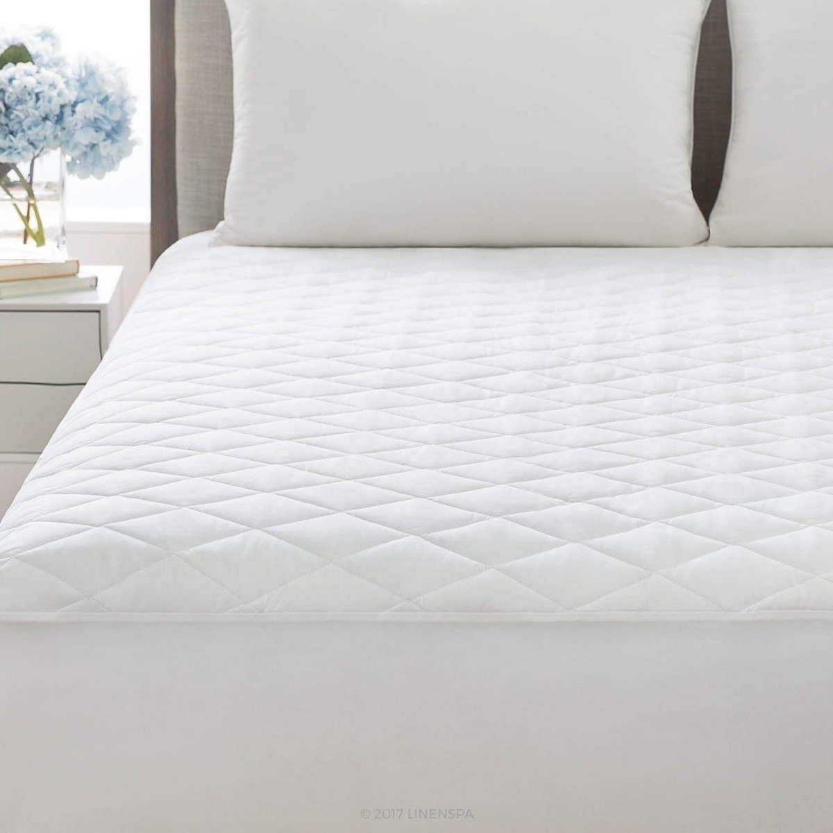 Lux Decor Collection Quilted Fitted Fully Cover Mattress Topper __label2:BOGO 30% OFF __stock:50 Bedding refund_fee:1200