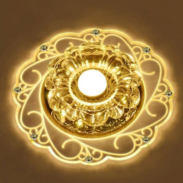 Modern Crystal LED Saving Bright Ceiling Blue Light Lamp Fixture Chandelier Warm White __stock:500 Indoor Lighting refund_fee:1800 Warranty