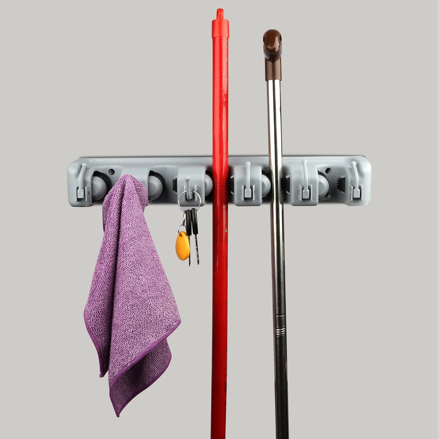 aufbewahrung kleiderbügel Mop-Halter, Wandhalterung, Kleiderbügel, Organizer, Aufbewahrung – BAJE HOME