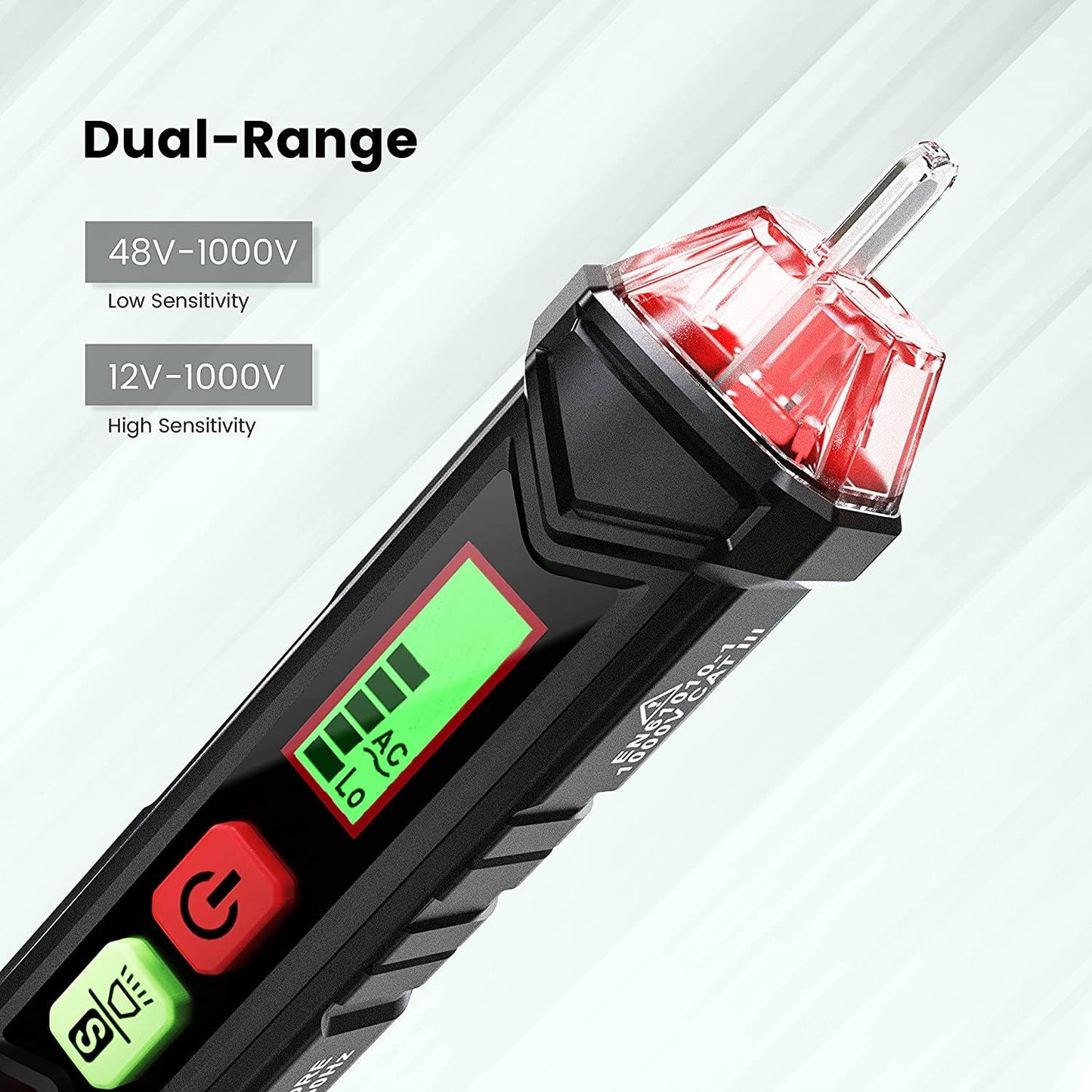 Non-Contact Voltage Tester with Dual Range AC 12V-1000V/48V-1000V Home Improvement refund_fee:800 Warranty
