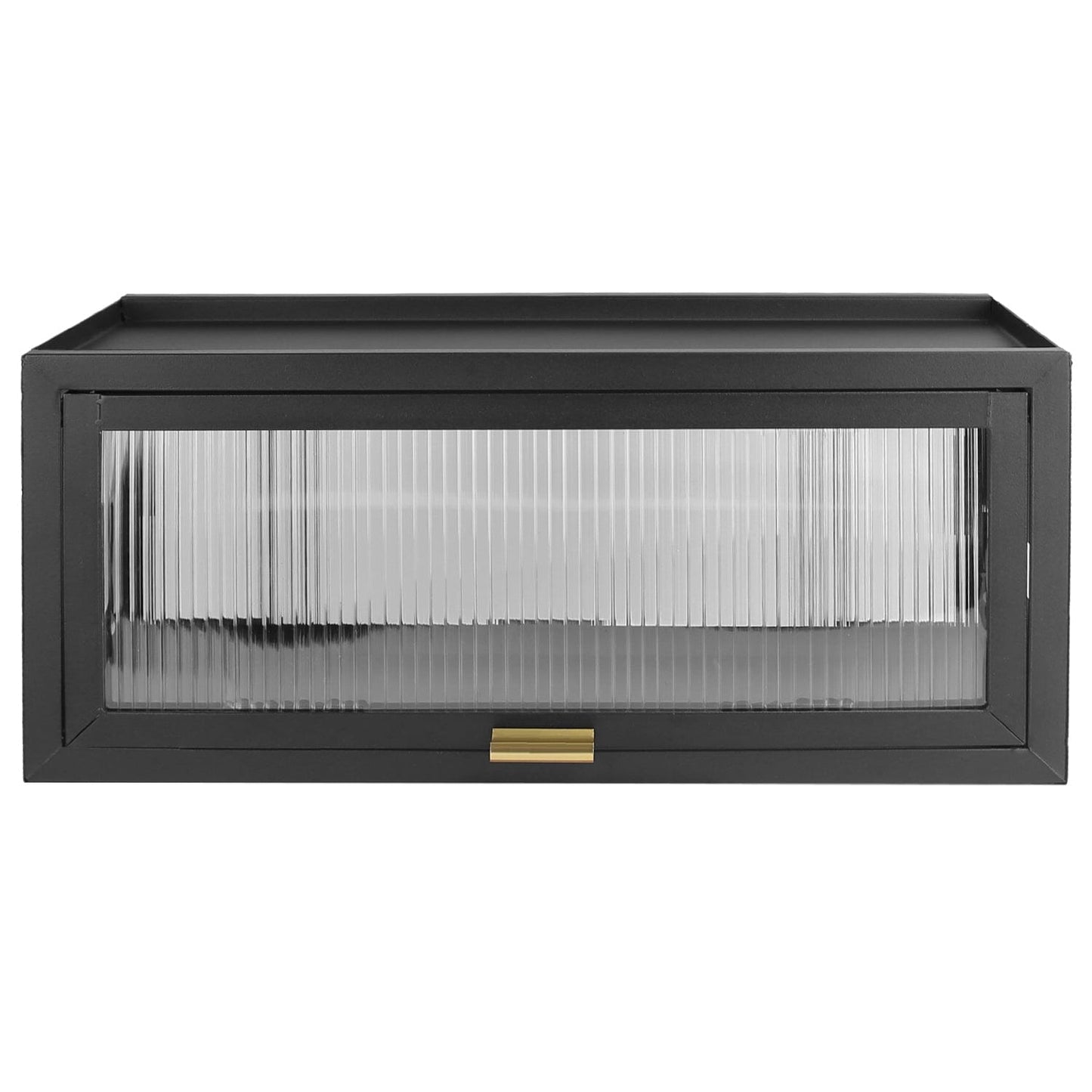 Over the Toilet Storage Cabinet with Dust-Proof Transparent Magnetic Door Side Opening Wall Black __stock:50 Closet & Storage refund_fee:1800